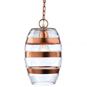 Firstlight Craft Pendant Clear Glass with Copper