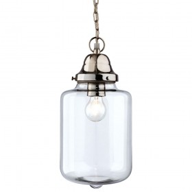 Firstlight Craft Pendant Clear Glass with Chrome