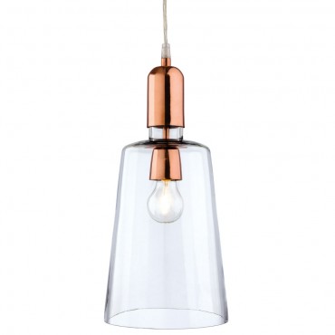 Firstlight Craft Pendant Clear Glass with Copper