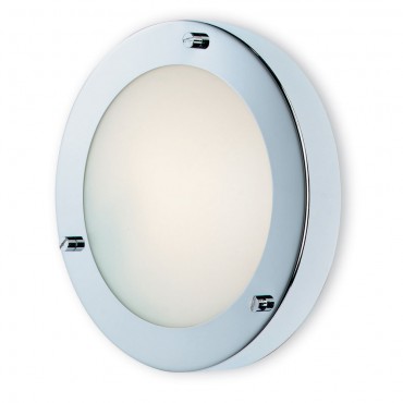 Firstlight Rondo Wall / Flush Fitting Chrome with Opal Glass