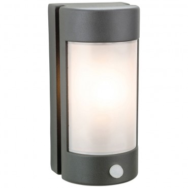Firstlight Arena Wall Light with PIR Graphite with Opal Polycarbonate Diffuser
