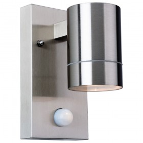 Firstlight Colt Single Wall Light with PIR Stainless Steel