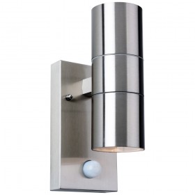 Firstlight Colt 2 Light Wall with PIR Stainless Steel
