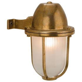 Firstlight Nautic Wall Light Solid Brass with Frosted Glass