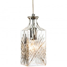 Firstlight Decanter 1 Light Pendant Chrome with Clear Decorative Glass