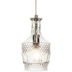 Firstlight Decanter 1 Light Pendant Chrome with Clear Decorative Glass