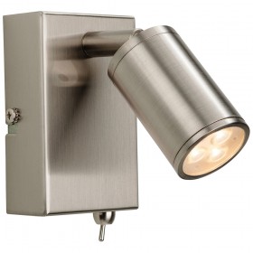 Firstlight Orion LED Wall Light (Switched) Brushed Steel