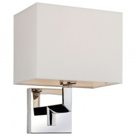 Firstlight Lex Single Wall Polished Stainless Steel With Cream Shade
