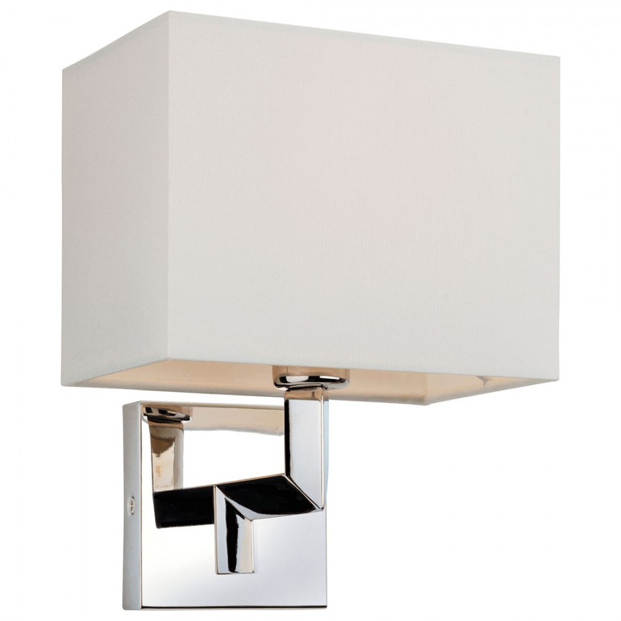 Firstlight Lex Single Wall Polished Stainless Steel With Cream Shade ...