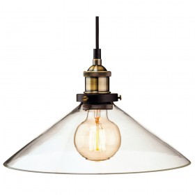 Firstlight Empire Pendant Antique Brass with Clear Glass