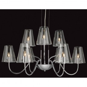 Firstlight Jasmine 9 Light Fitting Chrome with Clear Glass