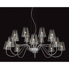 Firstlight Jasmine 16 Light Fitting Chrome with Clear Glass