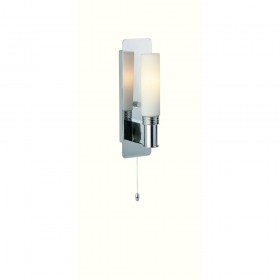Firstlight Spa Single Wall Light (Switched) Chrome with Opal Glass