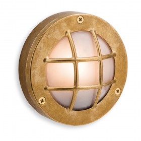 Firstlight 5925BR Nautic Wall/Flush Fitting Brass with Frosted Glass
