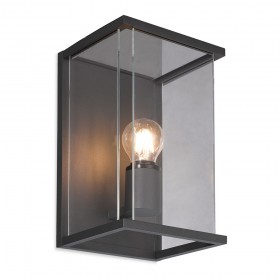 Firstlight 5945GP Carlton Wall Light Graphite with Clear Glass
