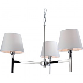 Firstlight Transition 3 Light Fitting Polished St /Steel with Cream Shade