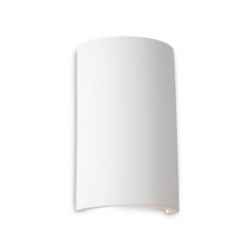 Firstlight Gallery Round Plaster Wall Light White with White LED's