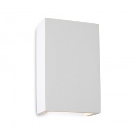 Firstlight Gallery Square Plaster Wall Light White with White LED's