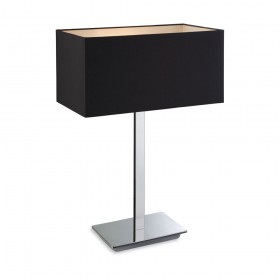 Firstlight Prince Table Lamp Polished S/Steel with Black Shade