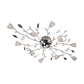 Firstlight Cindy 10 Light Flush Fitting Chrome with Clear Glass