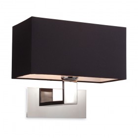 Firstlight Prince Single Wall Polished S/Steel with Black Shade
