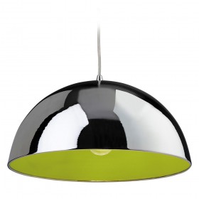 Firstlight Bistro Pendant Chrome with Green Inside