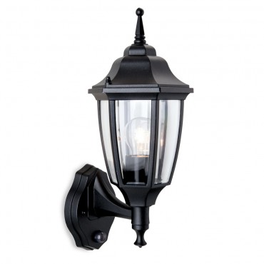 Firstlight Faro Lantern - Uplight with PIR Black