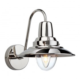 Firstlight Fisherman Wall Light Chrome with Clear Glass