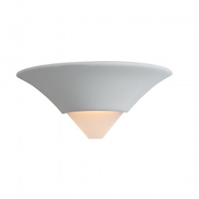 Firstlight Ceramic Wall Light - 100w Unglazed with Acid White Glass