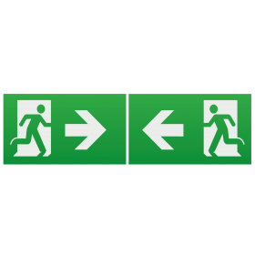 Knightsbridge Running Man Legend (Kit of 2) For Emexit With Left/Right Facing Arrow