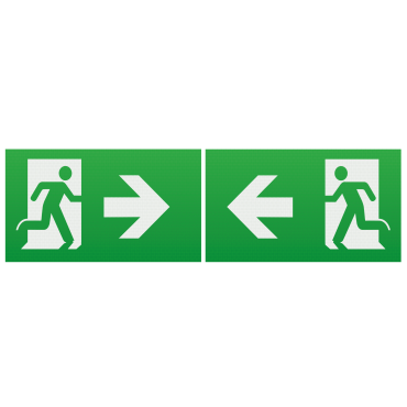 Knightsbridge Running Man Legend (Kit of 2) For Emexit With Left/Right Facing Arrow