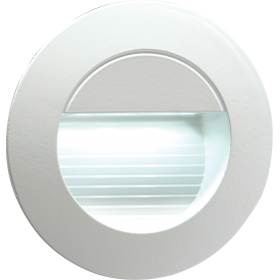 Knightsbridge 230V Recessed Ip54 Round Indoor/Outdoor LED Guide/Stair/Wall Light White LED