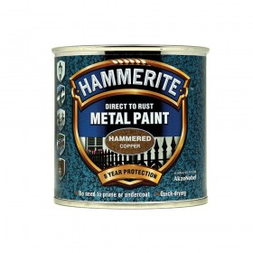 Hammerite Direct to Rust Hammered Finish Metal Paint Copper 250ml