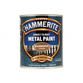 Hammerite Direct to Rust Hammered Finish Metal Paint Copper 750ml