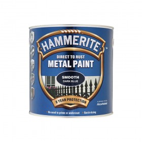 Hammerite Direct to Rust Smooth Finish Metal Paint Dark Blue 2.5 Litre