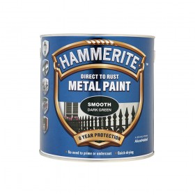 Hammerite Direct to Rust Smooth Finish Metal Paint Dark Green 2.5 Litre