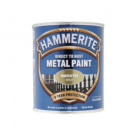 Hammerite Direct to Rust Smooth Finish Metal Paint Gold 750ml