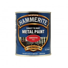 Hammerite Direct to Rust Smooth Finish Metal Paint Red 750ml