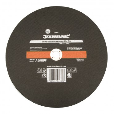 Silverline Heavy Duty Metal Cutting Disc Flat 300 x 3 x 20mm
