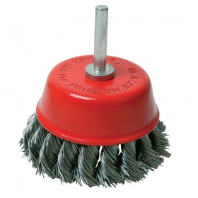 Silverline Rotary Steel Twist-Knot Cup Brush 75mm