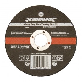 Silverline Heavy Duty Metal Cutting Disc Flat 125 x 3 x 22.23mm