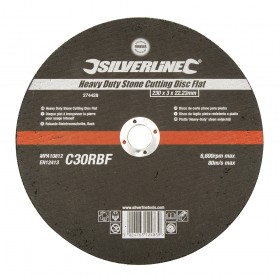 Silverline Heavy Duty Stone Cutting Disc Flat 230 x 3 x 22.23mm