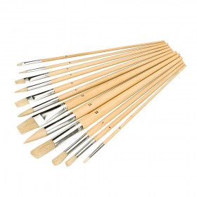 Silverline Artists Paint Brush Set 12pceMixed Tipped