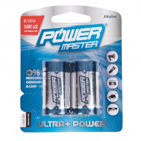 Powermaster C-Type Super Alkaline Battery LR14 2pk - 408718