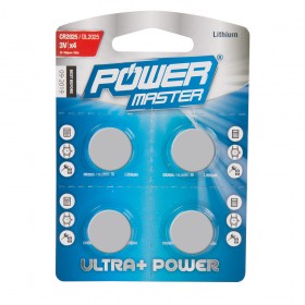 Powermaster Lithium Button Cell CR2025 4pk - 458775