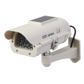 Silverline Solar-Powered Dummy CCTV Camera with LED Solar-Powered