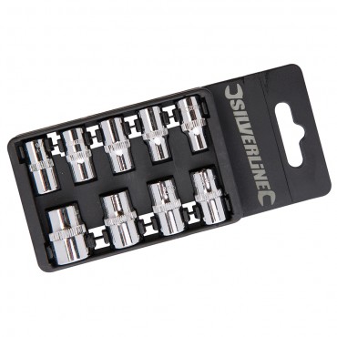 Silverline Socket Set 1/4" Drive Imperial 9pce 3/16" - 1/2"