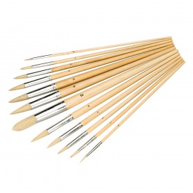 Silverline Artists Paint Brush Set 12pcePointed Tipped