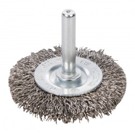 Silverline Rotary Stainless Steel Wire Wheel Brush 50mm
