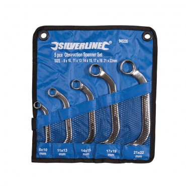 Silverline Obstruction Spanner Set 5pce 8 - 22mm